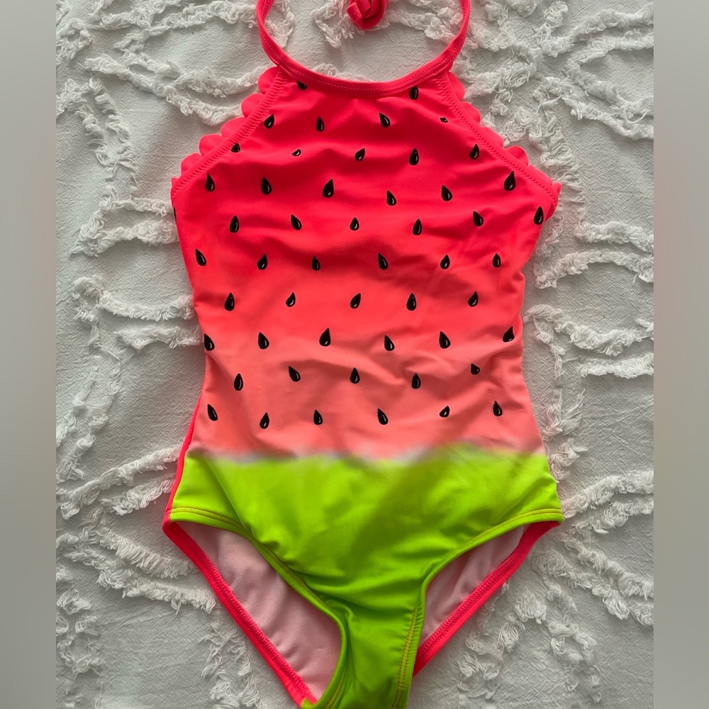 New Girls Cat & Jack Watermelon Swimsuit,, Size XS